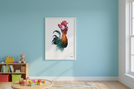 Hei Hei Moana Graphic Art Poster | A3 & A4 Semi-gloss Art Print Flexo Draws
