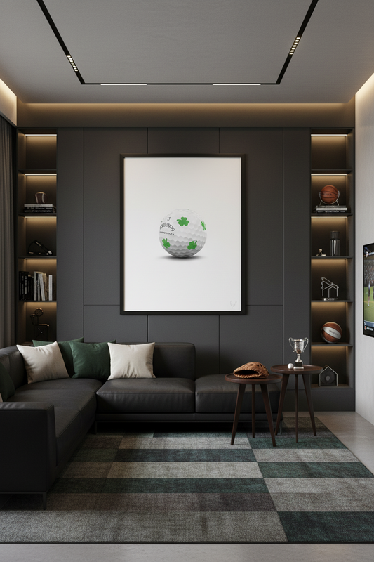 Golf Ball, Photorealistic Illustration Limited edition print - 50 Units - A3 A2 Flexo Draws