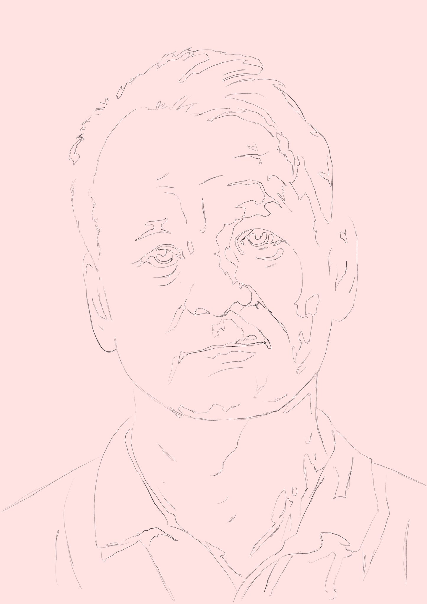 Bill Murray Portrait Poster - Premium Semi-Gloss Art Print A3 - 50 units Flexo Draws