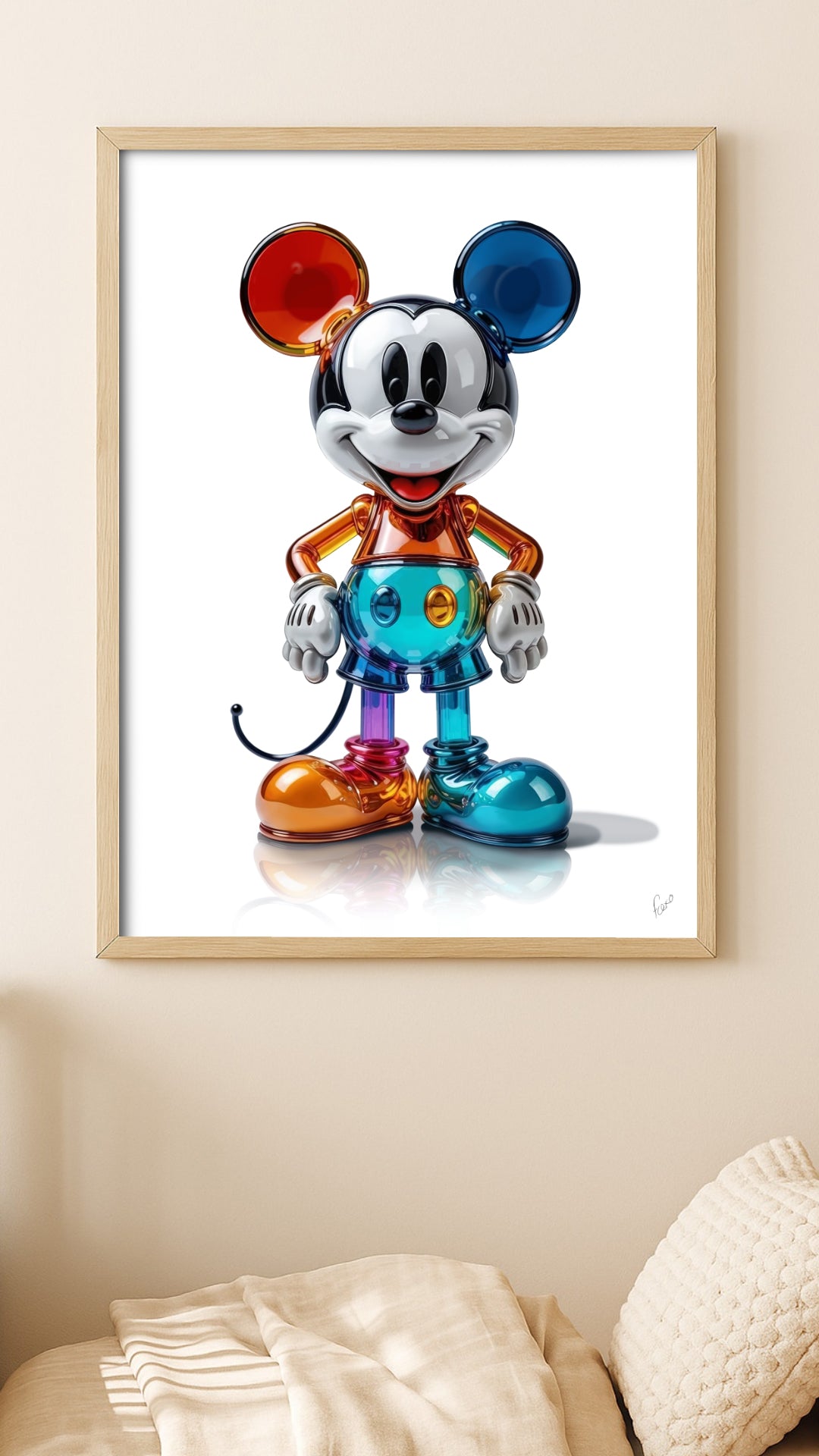 ‘Mickey Mouse’ Glass Sculpture Illustration  – Limited edition print - 50 Units - A3 A2 Flexo Draws