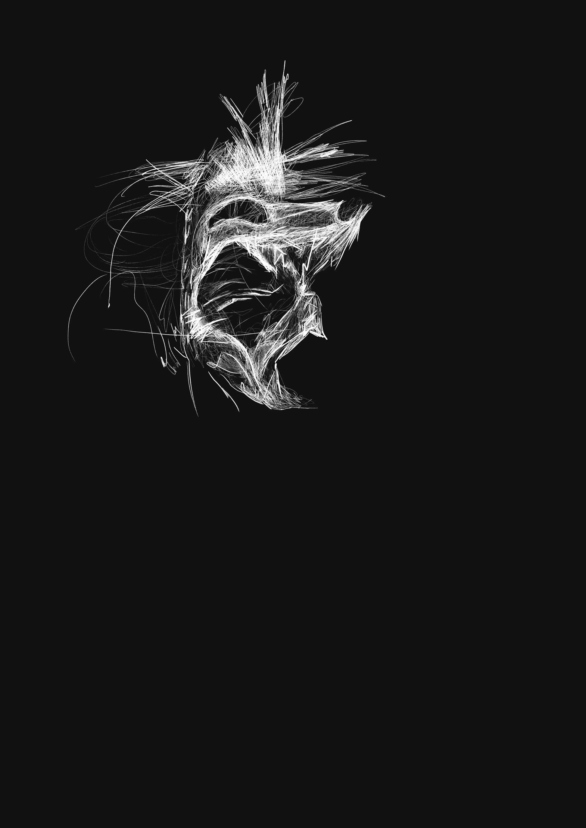 “Smile Now” Joker Scribble Art Poster | Chaotic Portrait A3 Print - 50 units Flexo Draws