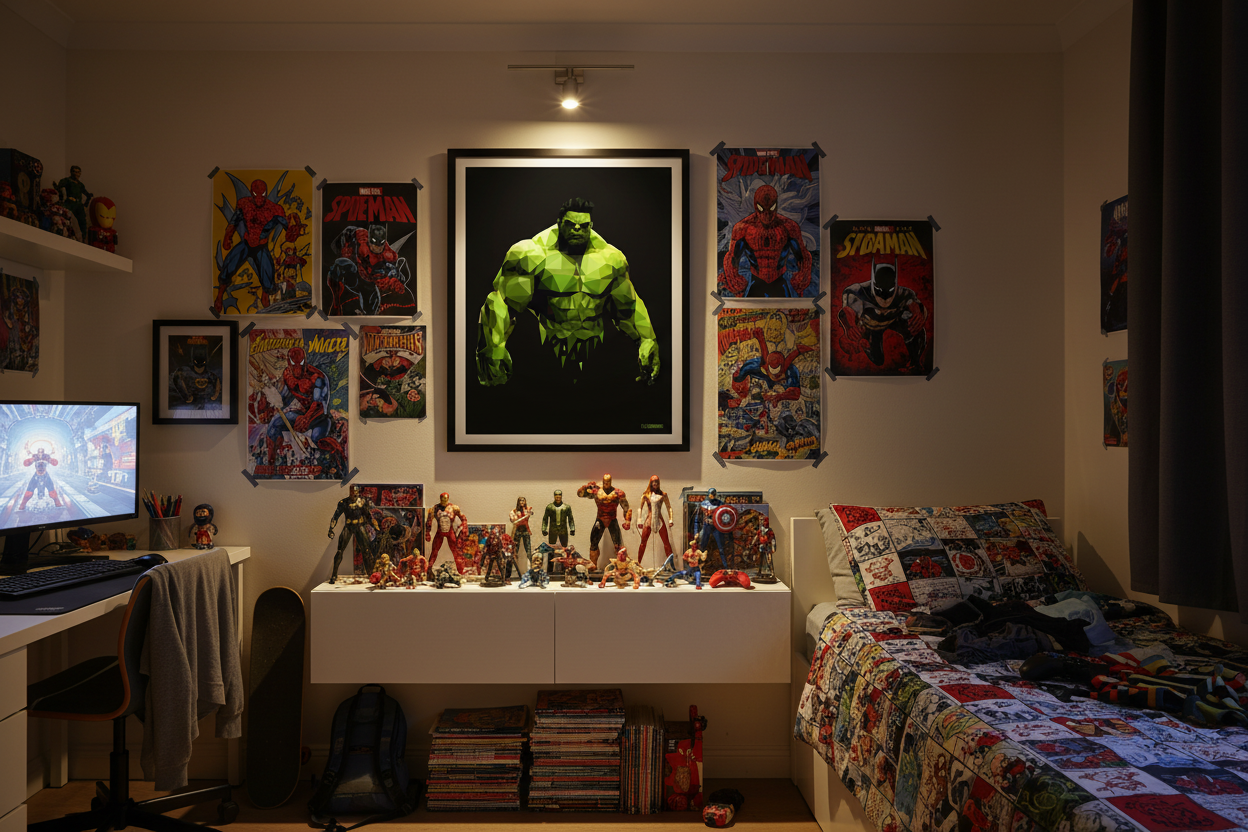 Hulk Geometric Art Poster | A3 & A4 Semi-Gloss Art Print Flexo Draws