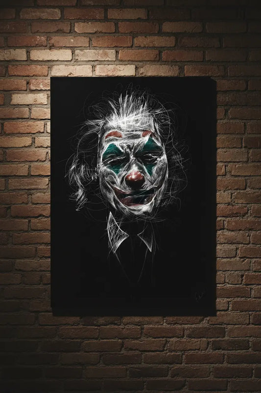 “Smile Now” Joker Scribble Art Poster | Chaotic Portrait A3 Print - 50 units Flexo Draws