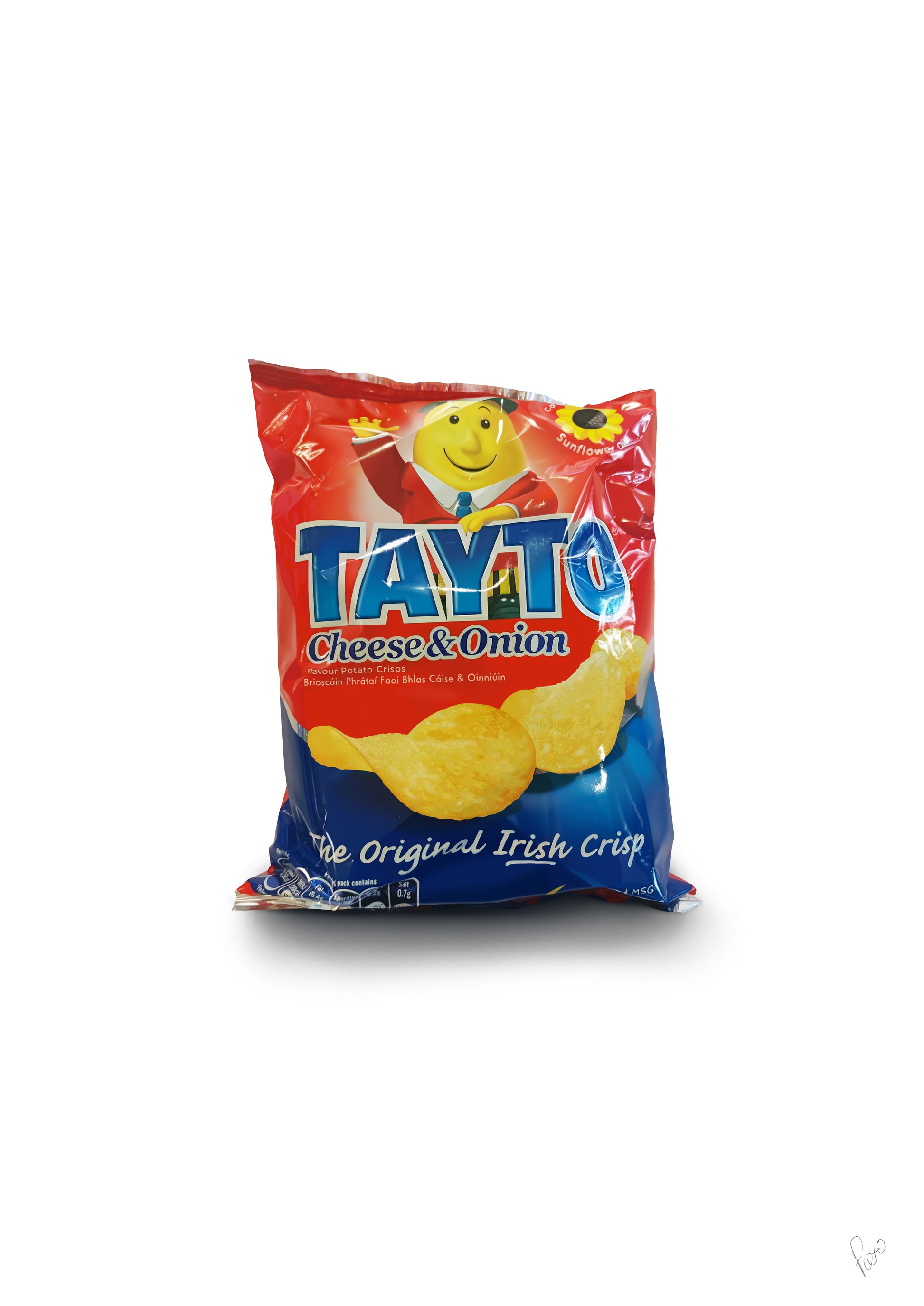 ‘Tayto’ photorealistic illustration limited edition print - 50 Units A3 A2 Flexo Draws
