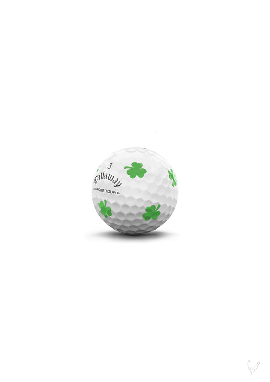 Golf Ball, Photorealistic Illustration Limited edition print - 50 Units - A3 A2 Flexo Draws