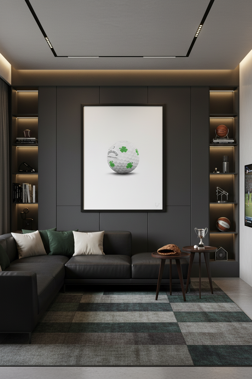 Golf Ball, Photorealistic Illustration Limited edition print - 50 Units - A3 A2 Flexo Draws