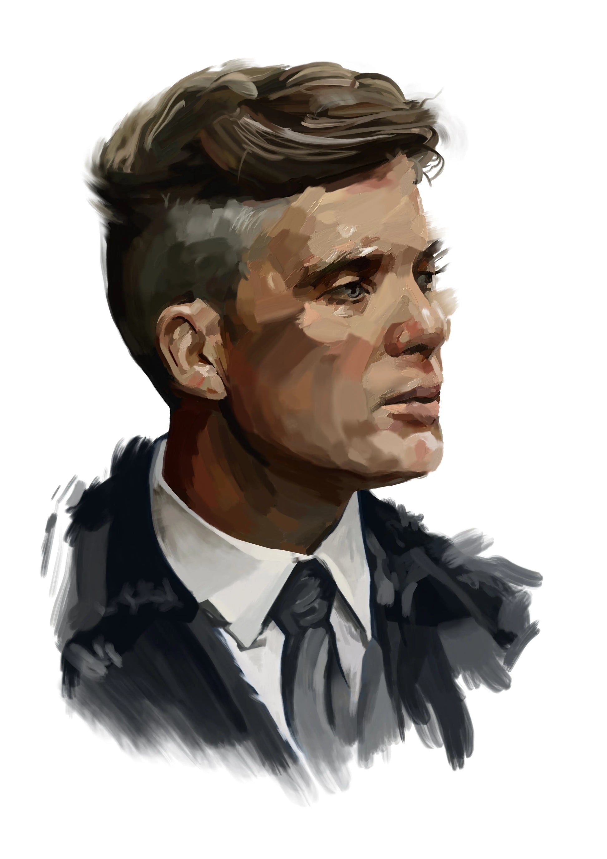 “Blind Ambition” Tommy Shelby Oil Portrait Limited Edition A3 Print - 50 units Flexo Draws