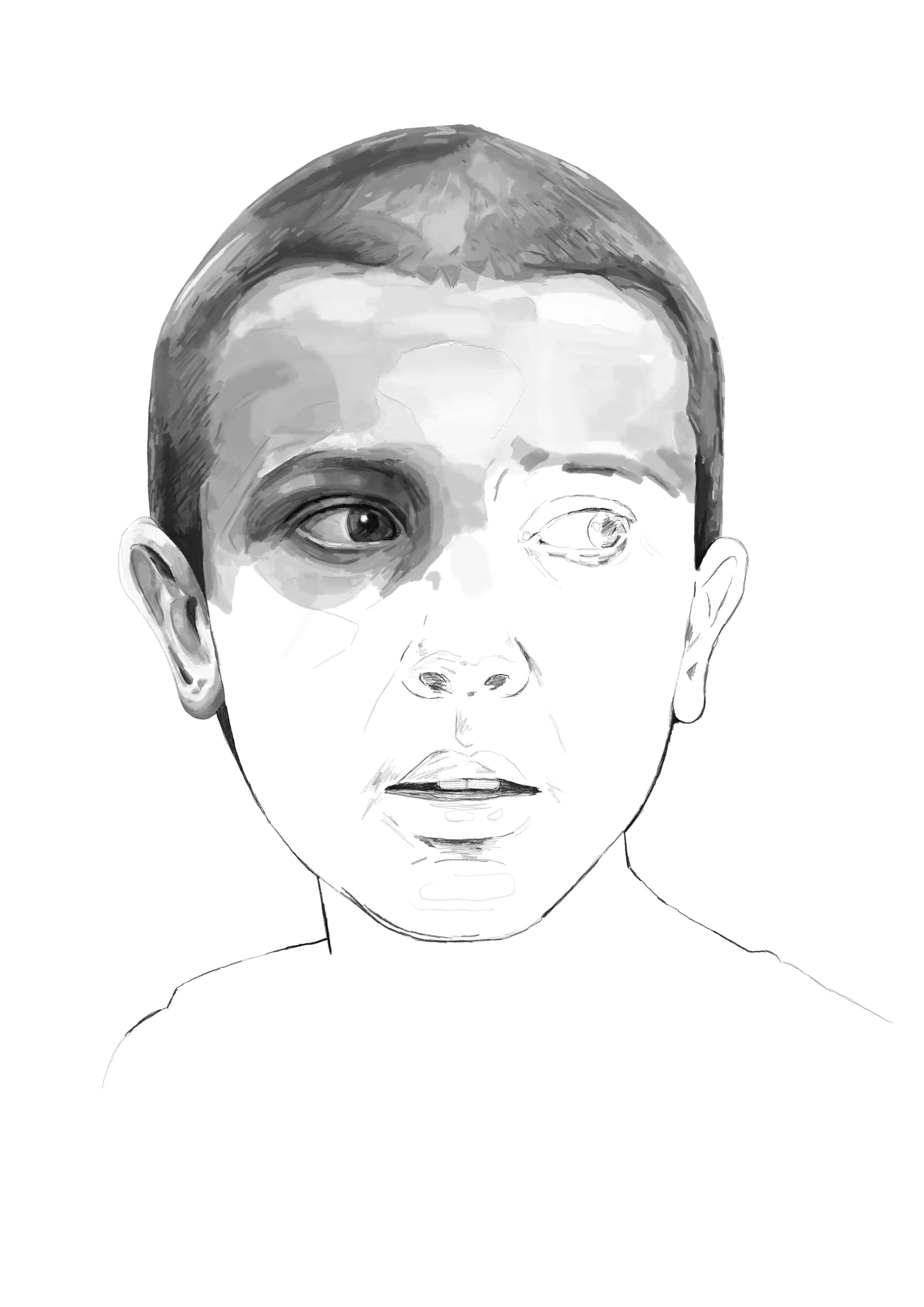 “Eleven” Stranger Things Eleven Watercolour Limited Edition Portrait Print. Semi-Glossy A3 - 50 units Flexo Draws