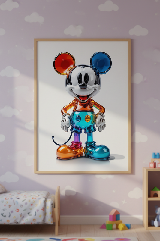 Mickey Mouse Glass Sculpture Illustration  – Limited edition art print - 50 Units - A3 A2 Flexo Draws