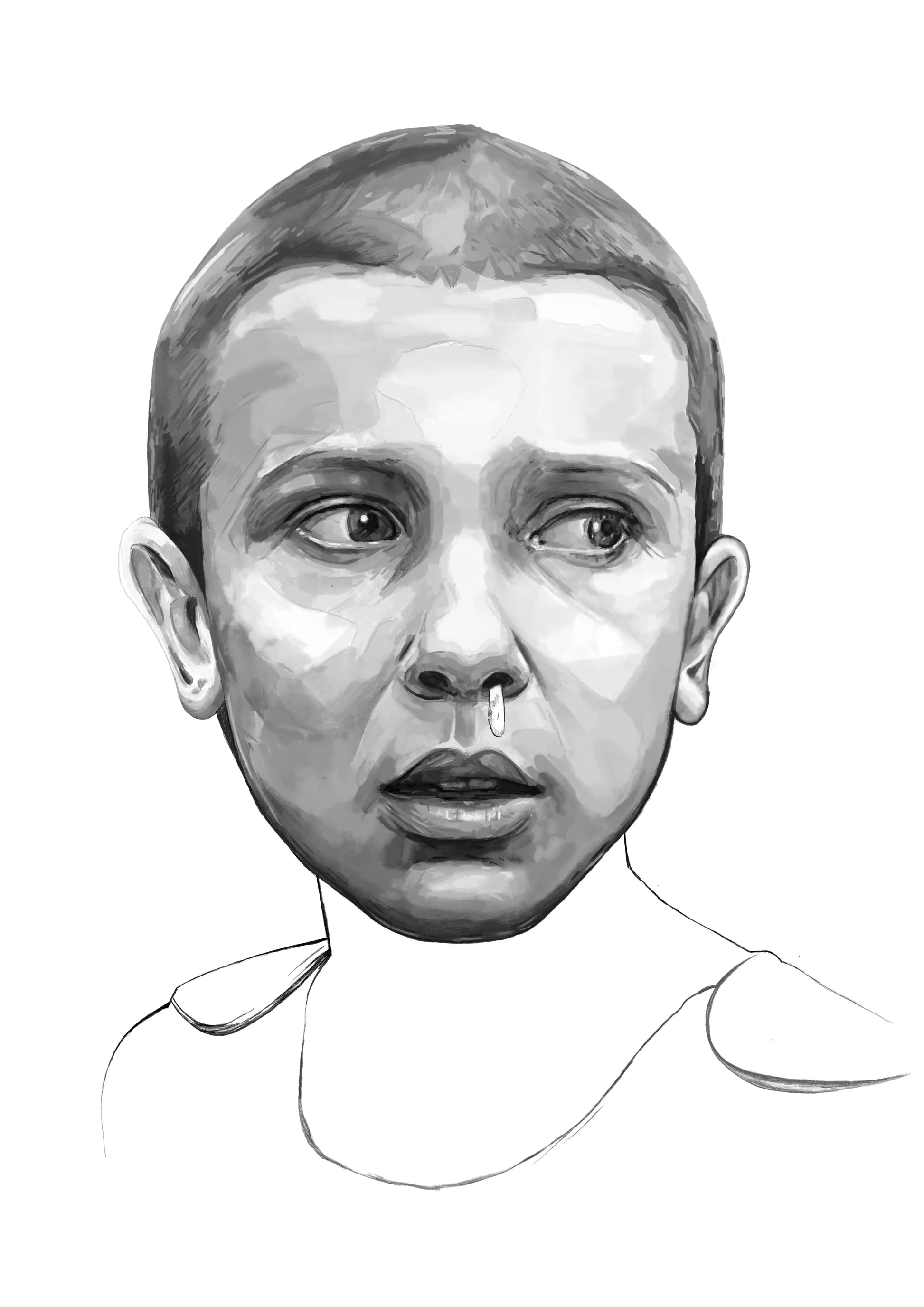 “Eleven” Stranger Things Eleven Watercolour Limited Edition Portrait Print. Semi-Glossy A3 - 50 units Flexo Draws