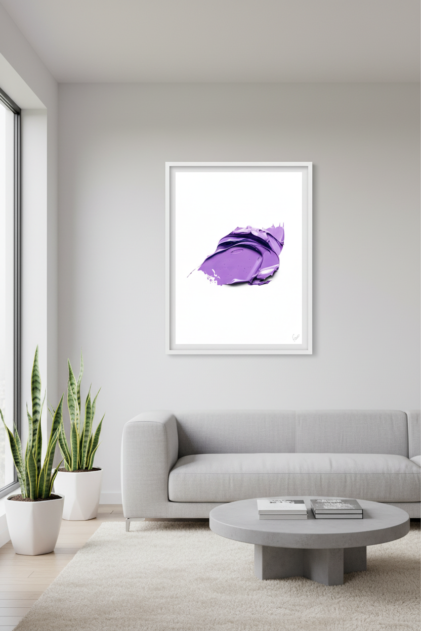 Purple Paint Blob Illustration – Limited Edition Fine Art Print - 50 Units - A3 A2 Flexo Draws