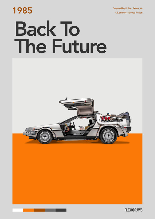 “Roads” Back to the Future 1985 Movie Poster Print A3 - 50 units Flexo Draws