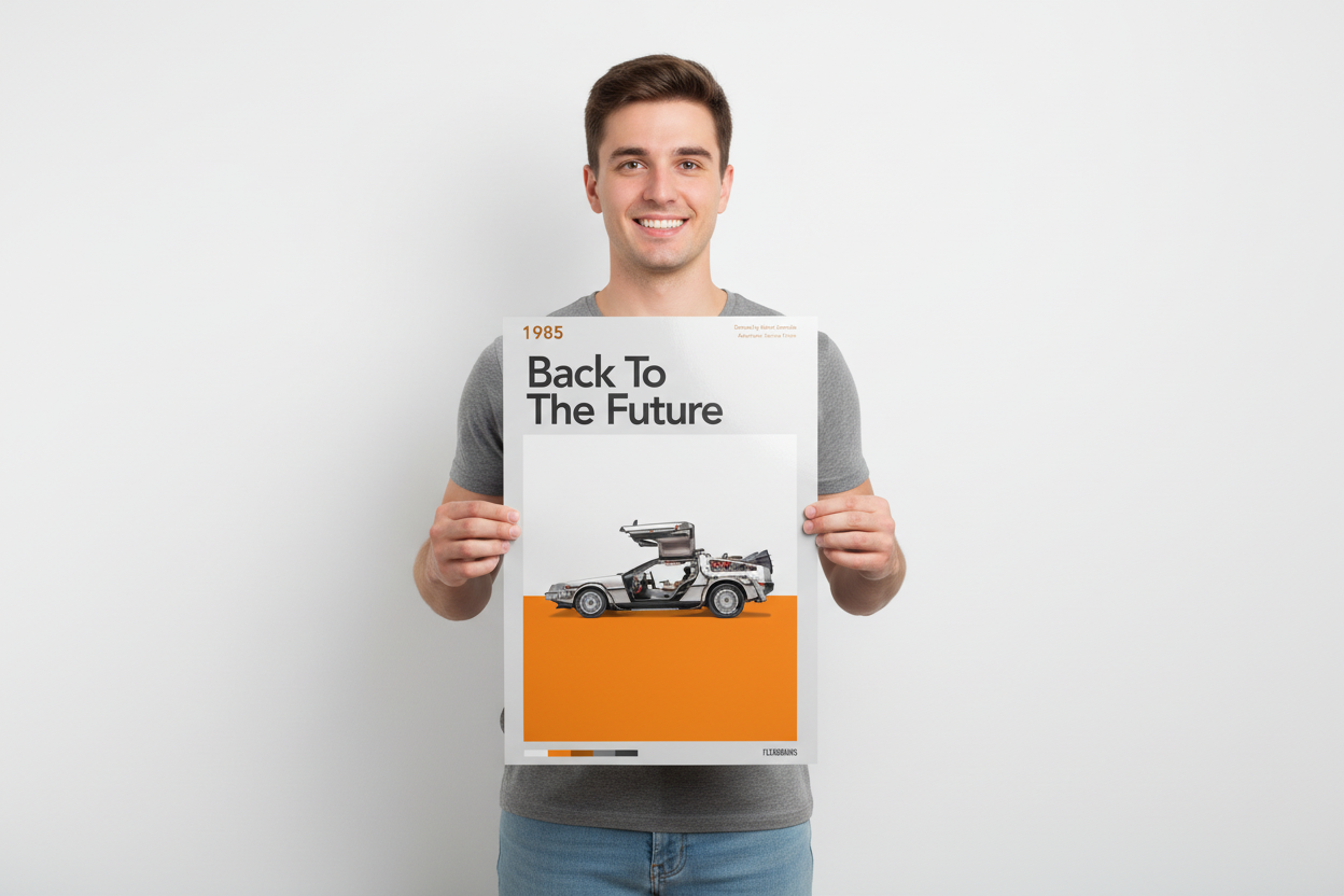 “Roads” Back to the Future 1985 Movie Poster Print A3 - 50 units Flexo Draws