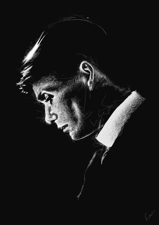 “Immortal” Cillian Murphy Scribble Art Print | Premium Semi-Gloss A3 Print - 50 units Flexo Draws