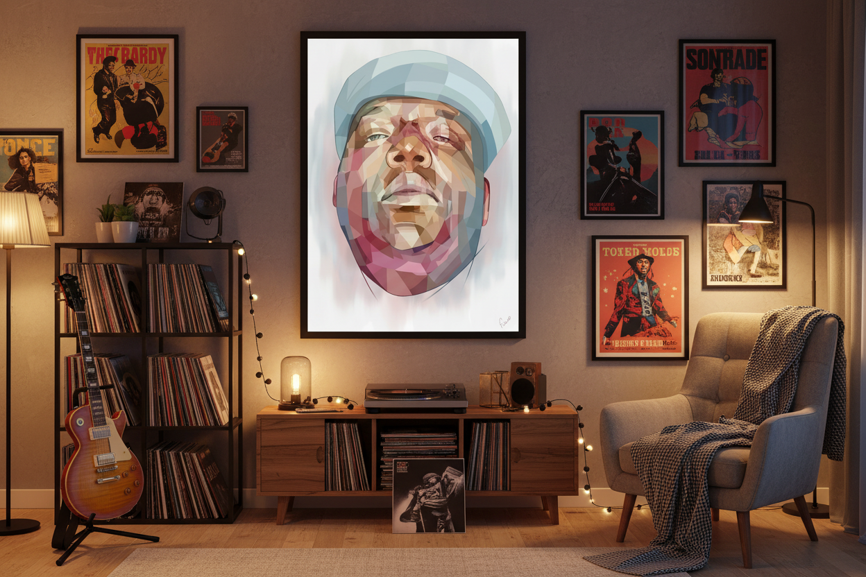 “Biggie” Vibrant Biggie Smalls Print - Colourful Hip Hop Art Print A3 - 50 units Flexo Draws