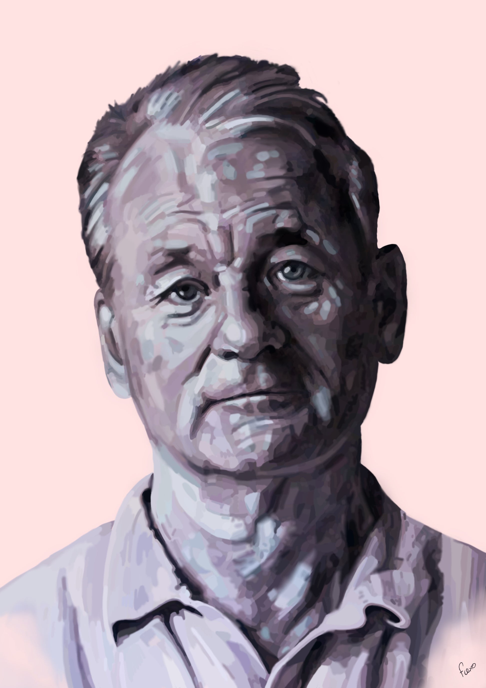 Bill Murray Portrait Poster - Premium Semi-Gloss Art Print A3 - 50 units Flexo Draws