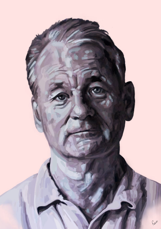 Bill Murray Portrait Poster - Premium Semi-Gloss Art Print A3 - 50 units Flexo Draws