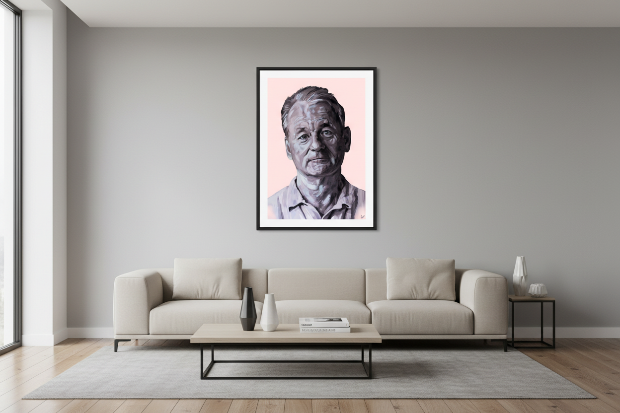 Bill Murray Portrait Poster - Premium Semi-Gloss Art Print A3 - 50 units Flexo Draws