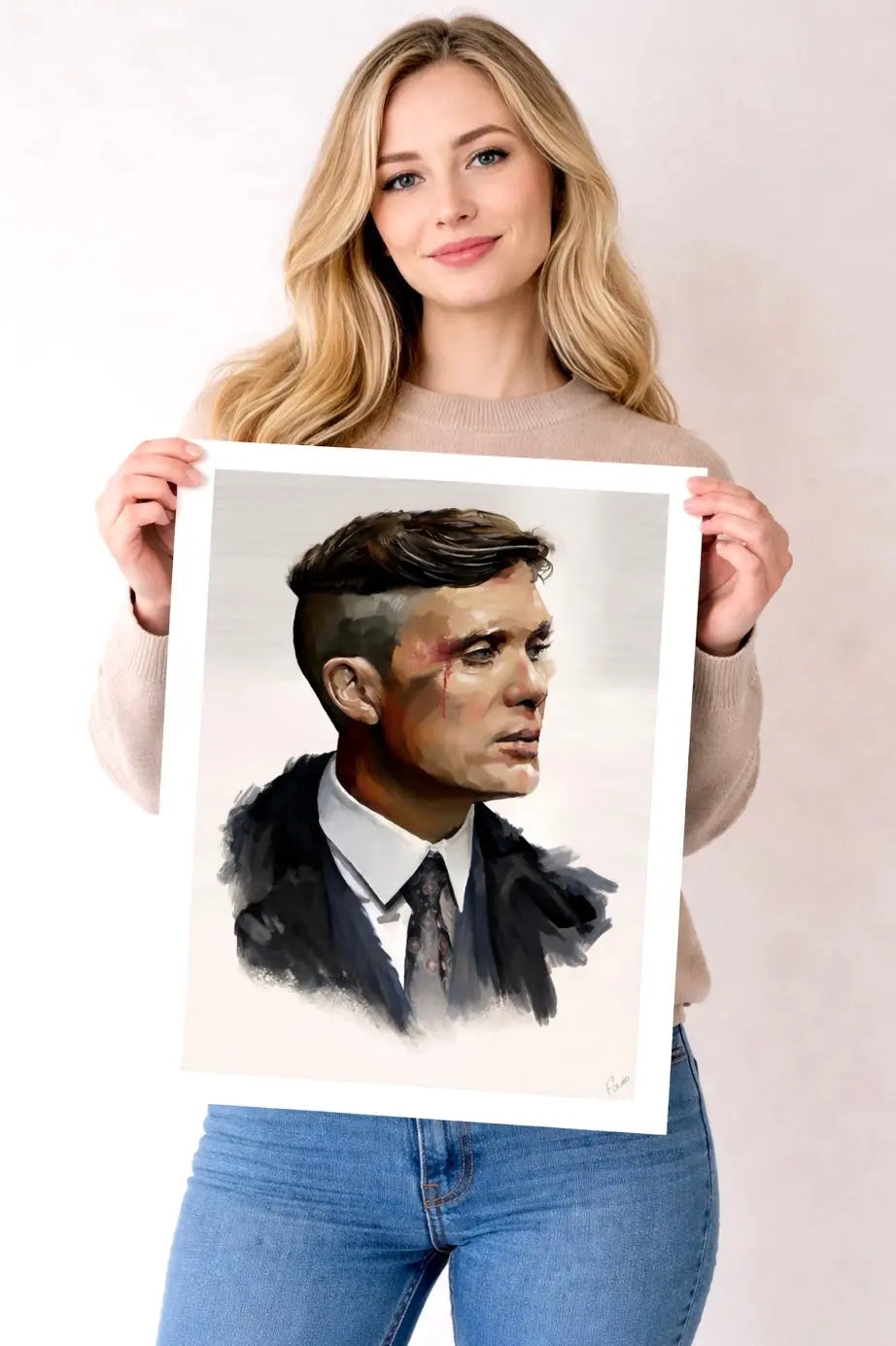 “Blind Ambition” Tommy Shelby Oil Portrait Limited Edition A3 Print - 50 units Flexo Draws