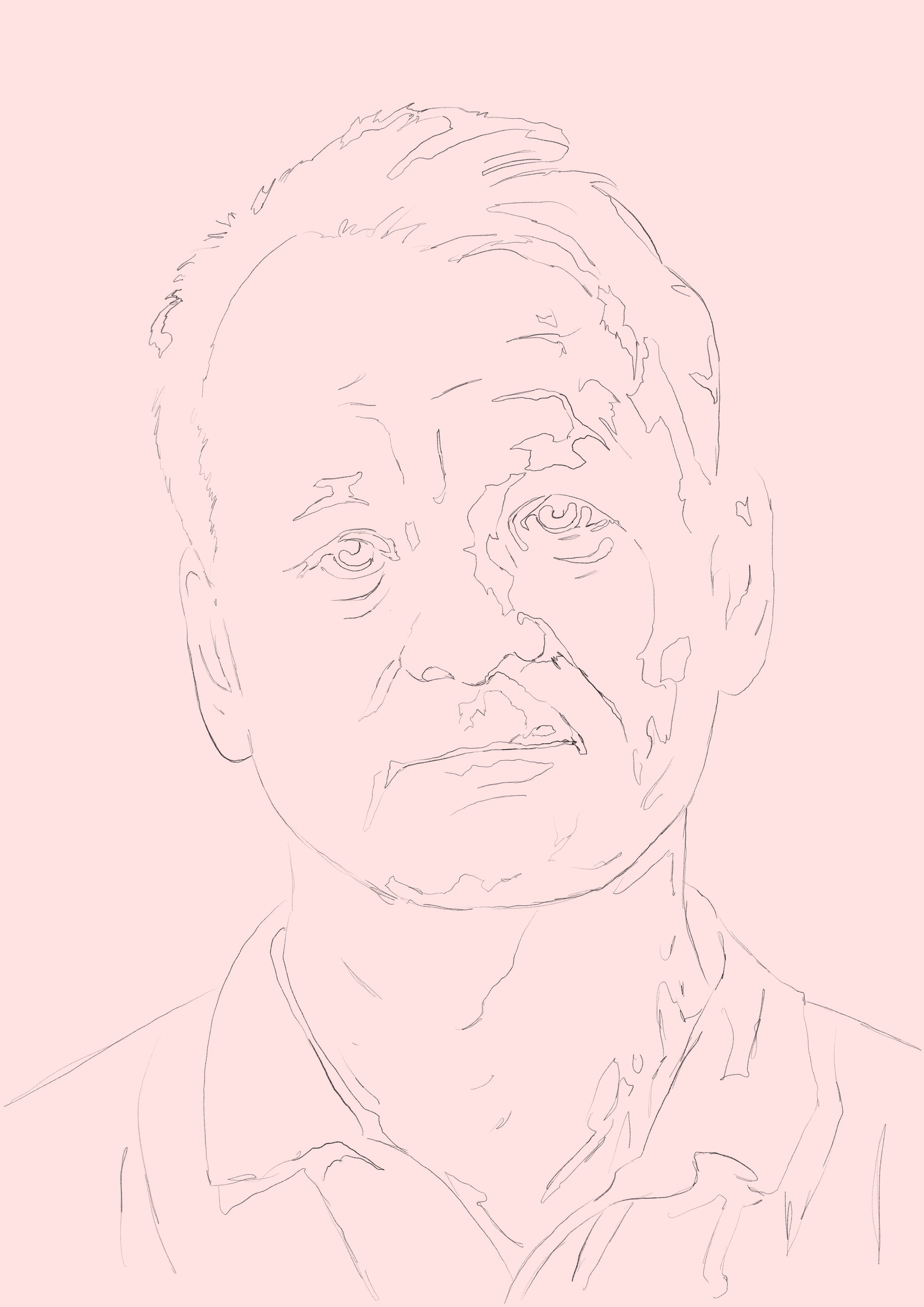 Bill Murray Portrait Poster - Premium Semi-Gloss Art Print A3 - 50 units Flexo Draws