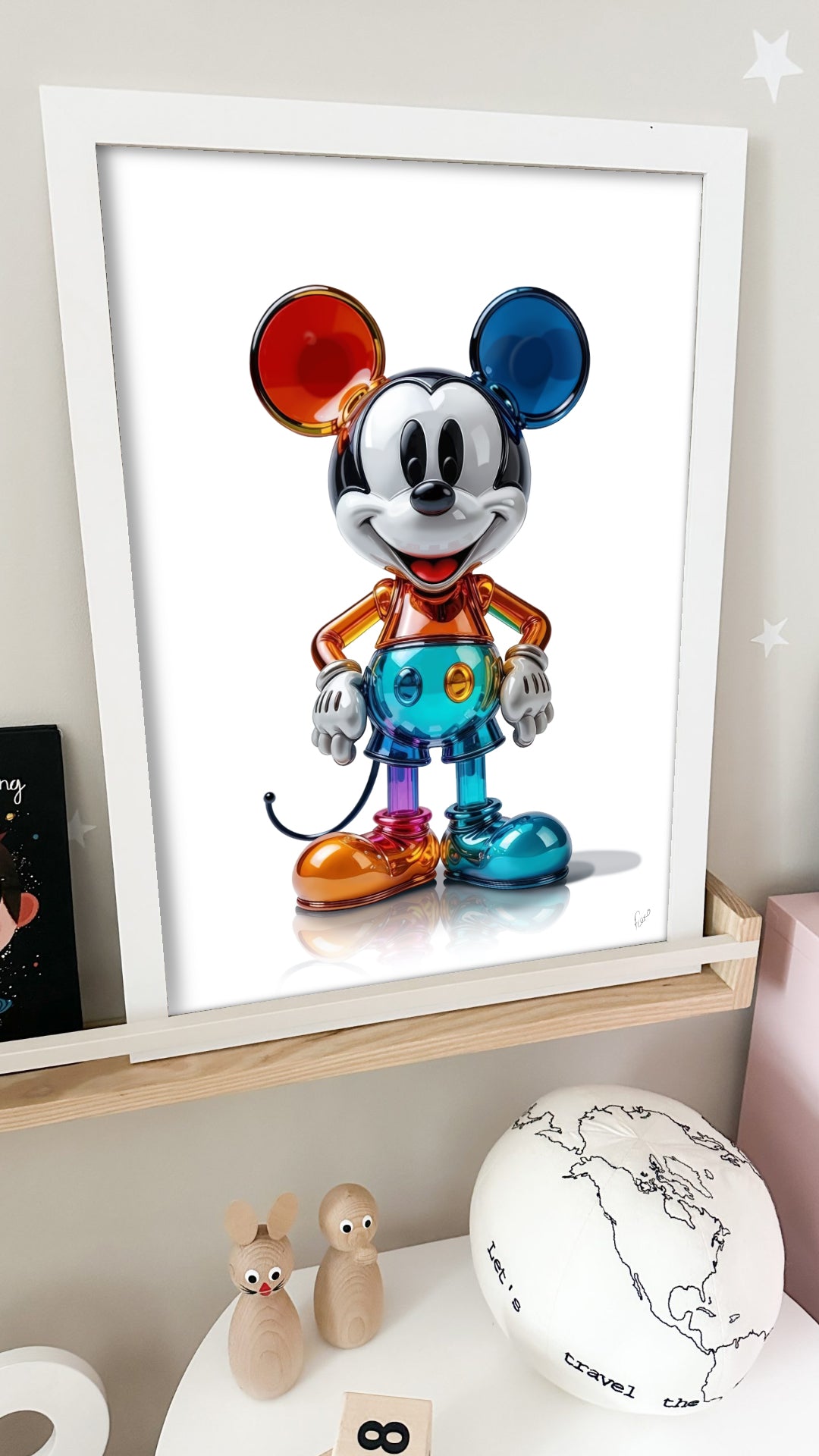 ‘Mickey Mouse’ Glass Sculpture Illustration  – Limited edition print - 50 Units - A3 A2 Flexo Draws