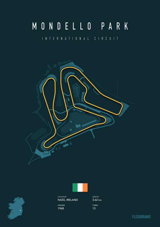 “Green Light” Mondello Ireland- Famous Irish Race Track | Premium Limited Edition Semi-Gloss Print A3 - 50 units Flexo Draws