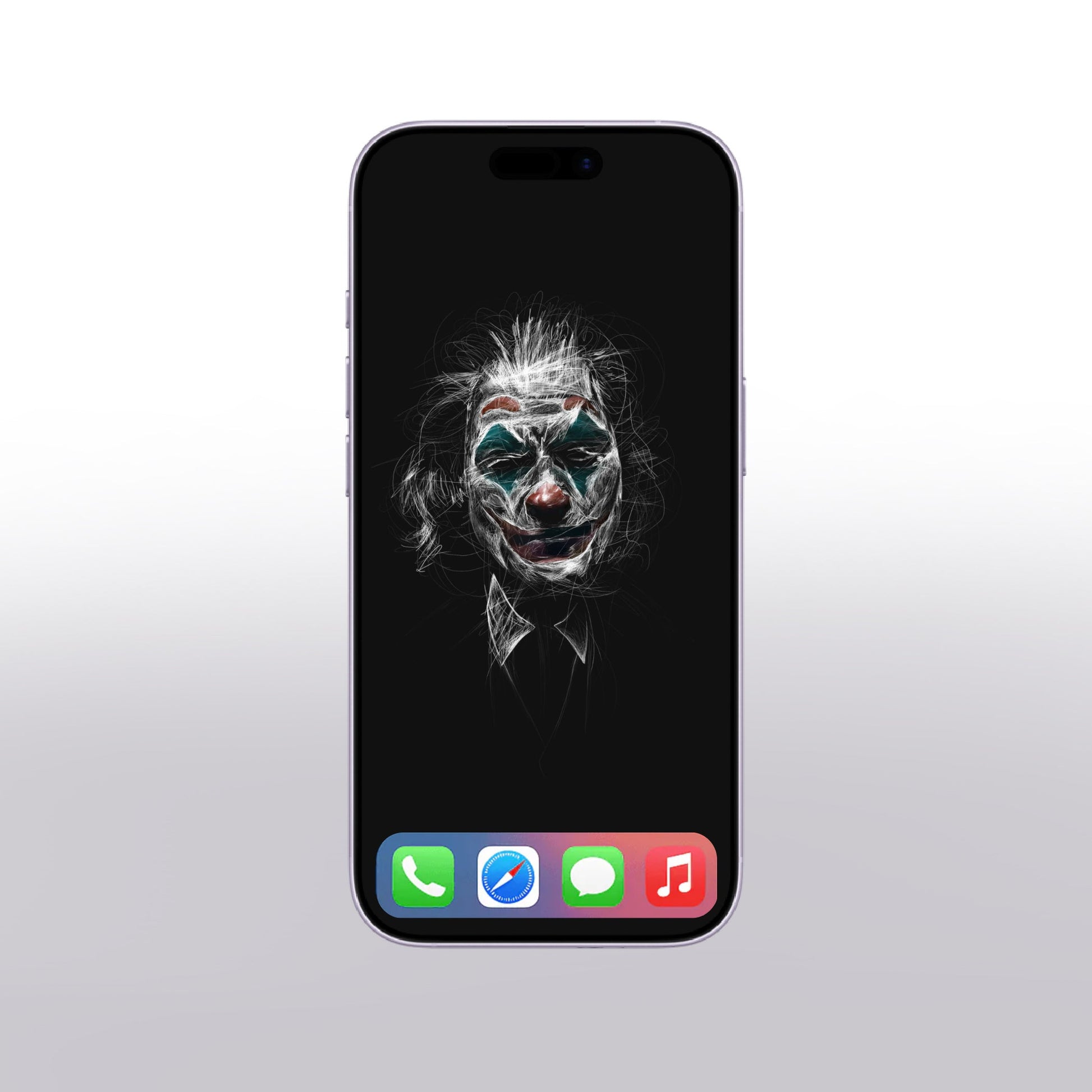 Digital Download “Smile Now“ Joker Wallpaper, iOS and Android Flexo Draws
